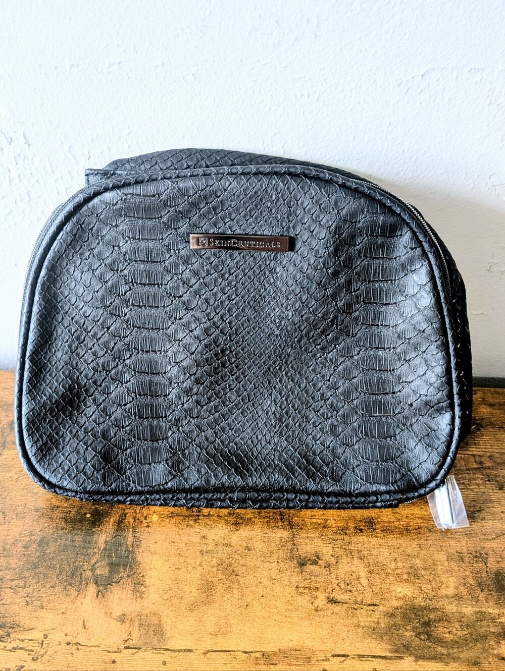 SkinCeuticals Black Faux Snakeskin Cosmetic Case - Picture 2 of 5